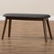 Baxton Studio Easton Dark Grey Upholstered Walnut Finished Wood Bench 144-7938 - alternate 4